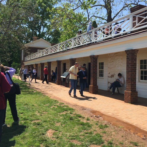 View of the southern wing which includes a room that was used as a slave quarter. Work will be done to begin a restoration of the quarter space. Photo by author.